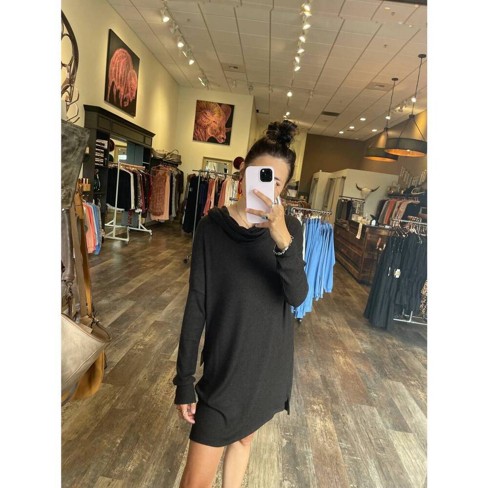 NEW MILA THE LABEL cowl neck dress in brown